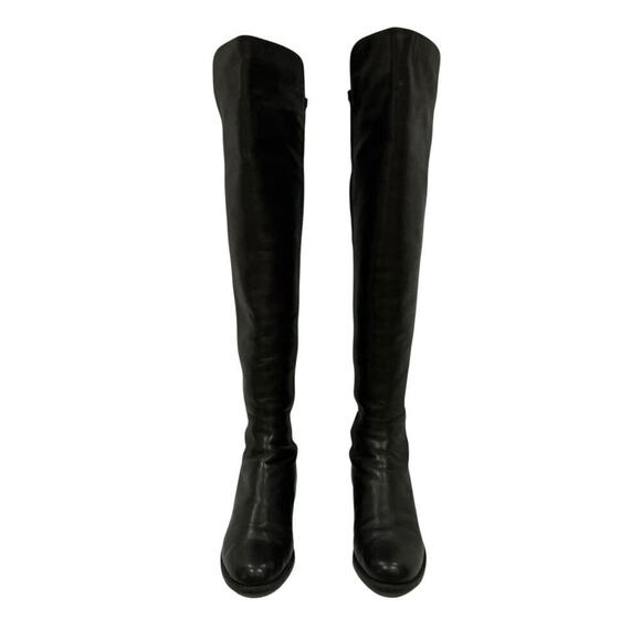 Stuart Weitzman 5050 Boot In Nappa Leather Over The Knee Boot In Black Size 8 - Picture 7 of 16